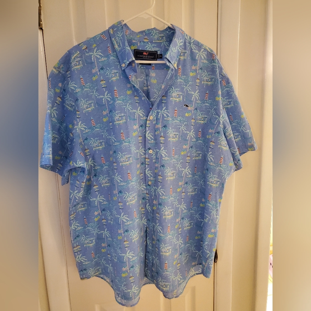 XXL Vineyard Vines Button Whale Shirt